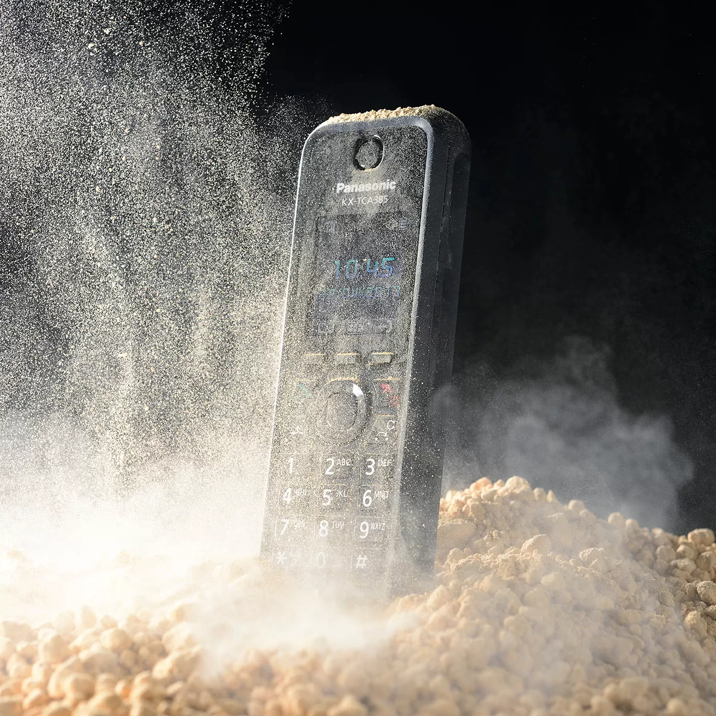 Panasonic KX-TCA385 Rugged Cordless Phone 13 Panasonic KX-TCA385 dusty