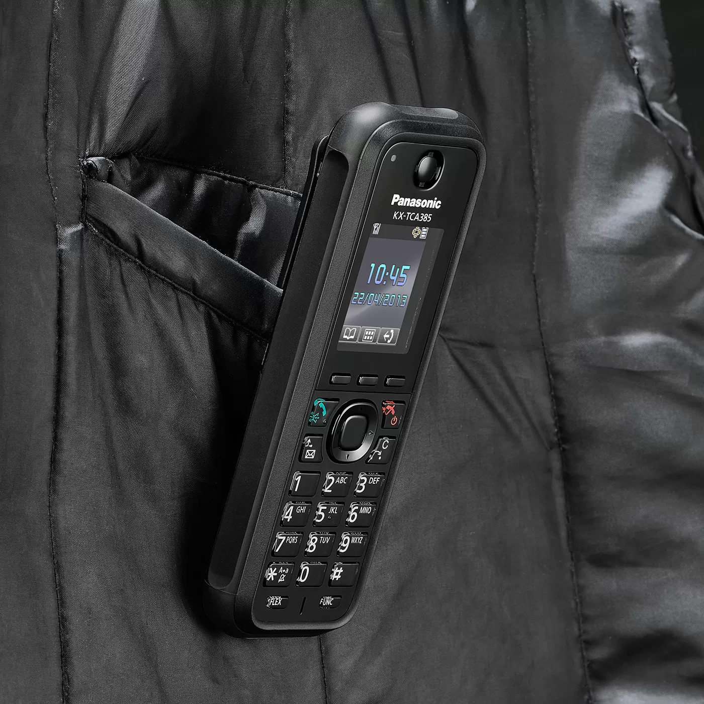 Panasonic KX-TCA385 Rugged Cordless Phone 14 Panasonic KX-TCA385 pocket